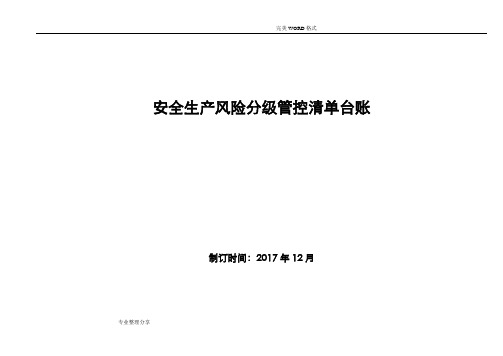 立象木业作业活动及设备设施风险分级管控清单