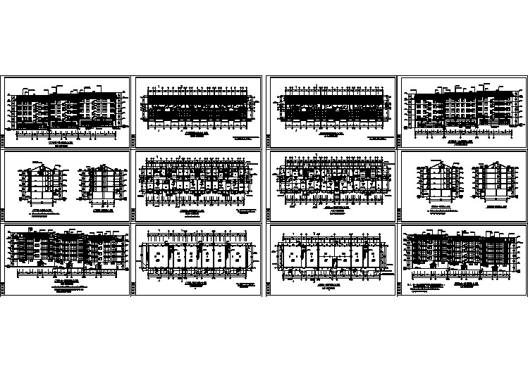 慈溪市某小区临街五层砖混结构商住楼建筑设计CAD图纸（1层商铺）