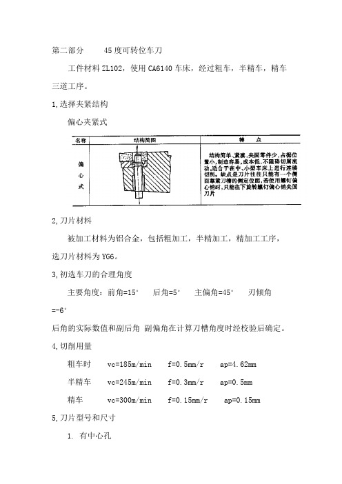 45度可转位车刀