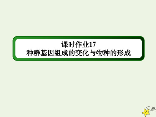 2021学年高中生物第6章3种群基因组成的变化与物种的形成课时作业课件人教版必修2.ppt