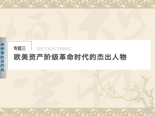 高中历史人民版选修4同步课件+专题总结专题3 欧美资产阶级革命时代的杰出人物 3.1 英国资产阶