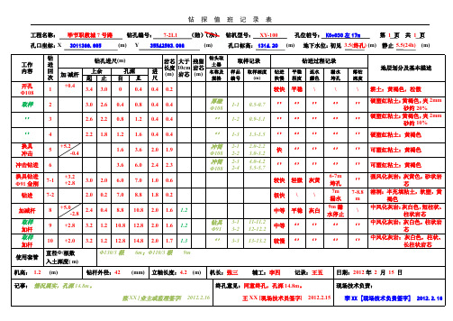 班报表-填写模板