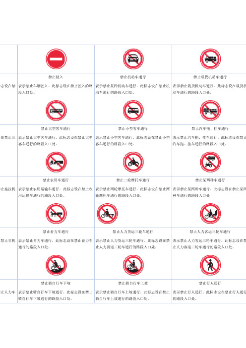 2010最新交通标识详解