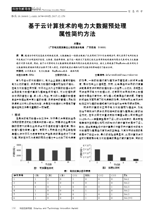 基于云计算技术的电力大数据预处理属性简约方法