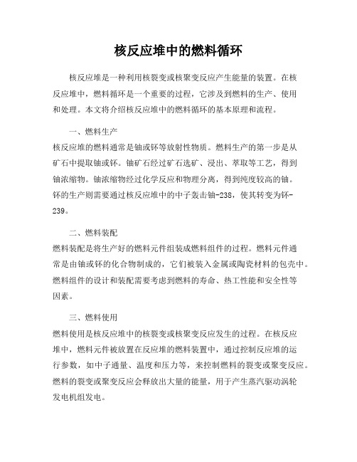 核反应堆中的燃料循环