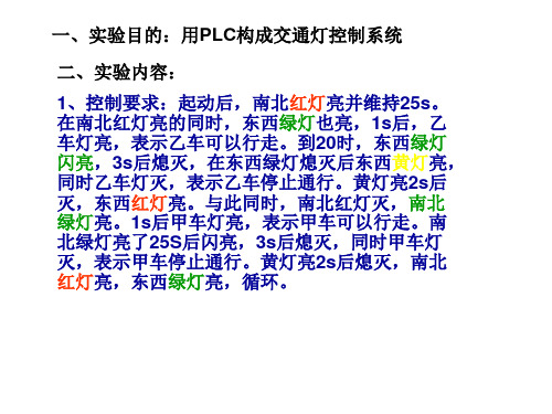 交通灯的模拟控制实验