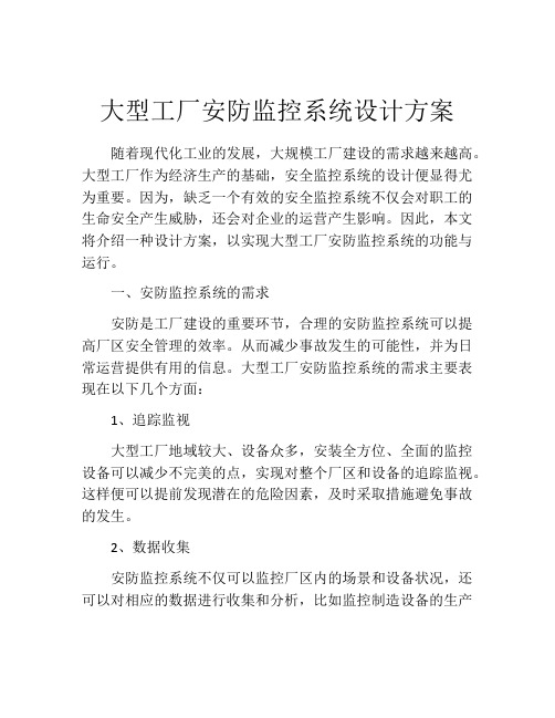 大型工厂安防监控系统设计方案