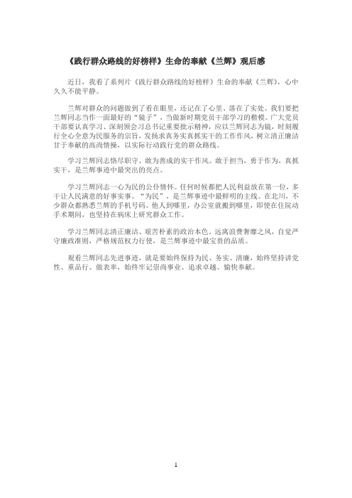 观后感