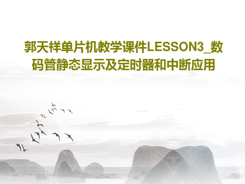 郭天祥单片机教学课件LESSON3_数码管静态显示及定时器和中断应用共45页