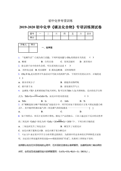 (中考)《碳及化合物》专项训练模拟测试(含答案)  (74).pdf