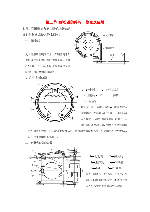 制动器的结构、特点及应用