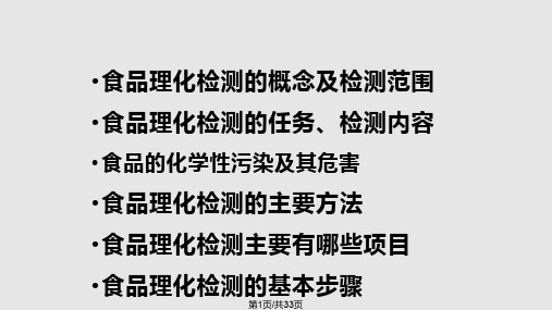 食品理化检测PPT课件