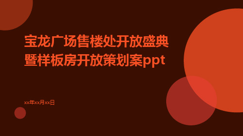 宝龙广场售楼处开放盛典暨样板房开放策划案ppt