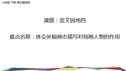 最新人教版(部编)小学六年级下册语文《语文园地四》教学课件