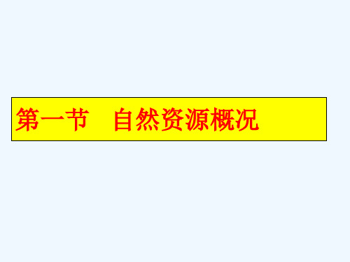 湘教版地理八年级上31自然资源概况