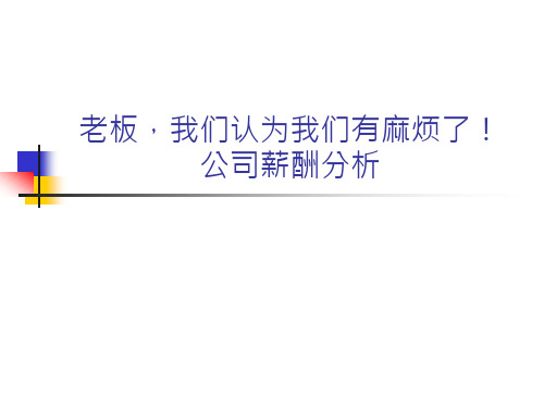 公司薪酬分析PPT课件讲义