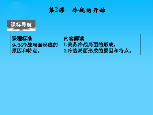 (人教新课标)选修三 2013高二历史课件 第四单元 第2课《冷战的开始》