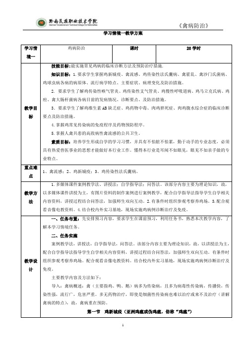 禽病防治电子教案