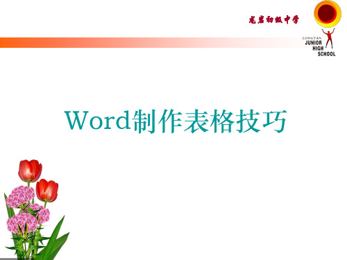 Word制作表格技巧