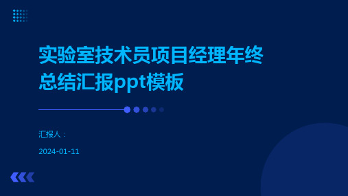 实验室技术员项目经理年终总结汇报ppt模板