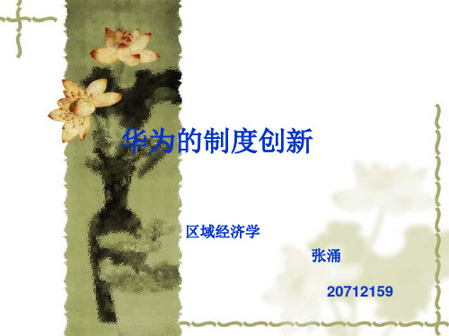 华为的制度创新_张涌