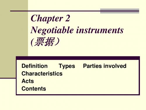 chapter2 negotiable instruments