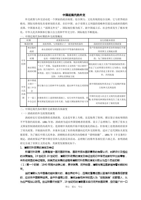 中国近现代史基础知识专题(六)·中国近现代的外交