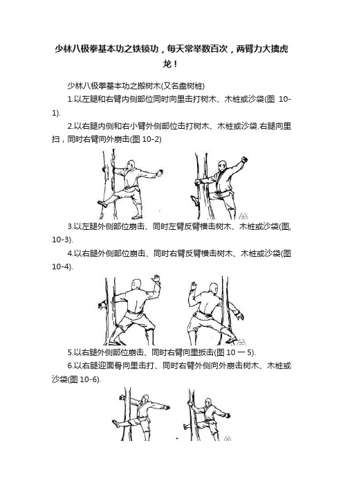 少林八极拳基本功之铁锁功，每天常举数百次，两臂力大擒虎龙！