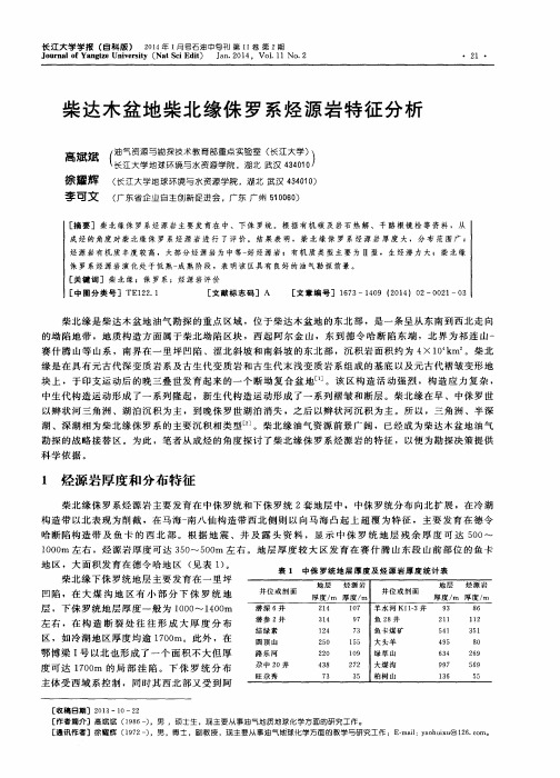 柴达木盆地柴北缘侏罗系烃源岩特征分析