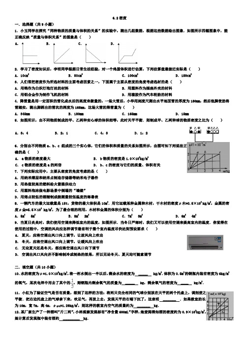 6.2密度练习