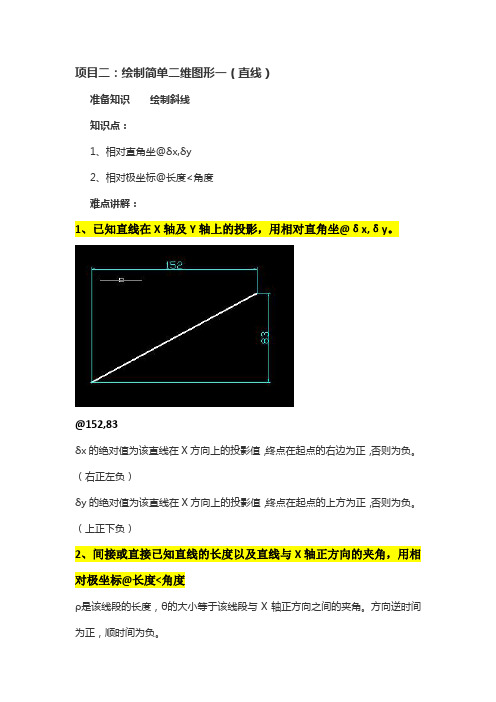 CAD   项目二：绘制简单二维图形一(直线)