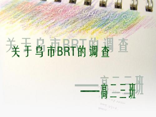 BRT(开题报告)