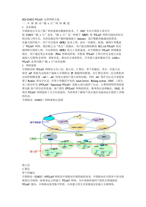 GSI CMCC WLAN 运营网络方案