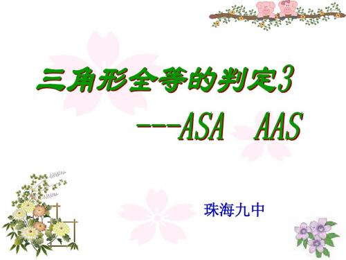 三角形全等的判定(ASA,AAS)课件