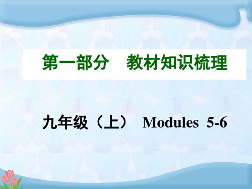 2015年中考英语(安徽,外研版)教材知识梳理九年级(上)Modules5-6课件