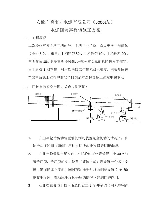 大窑检修方案