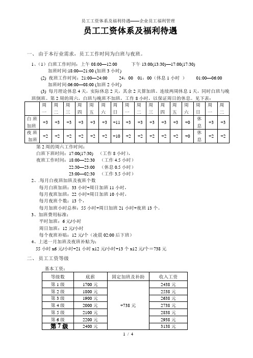 员工工资体系及福利待遇——企业员工福利管理