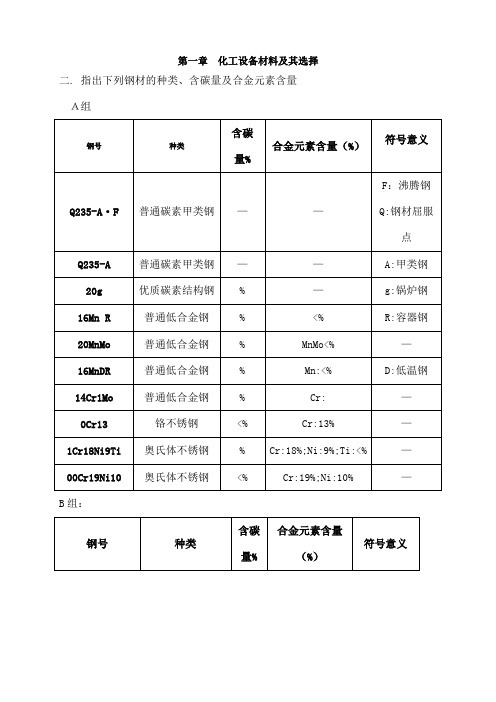 《化工设备机械基础》习题解答