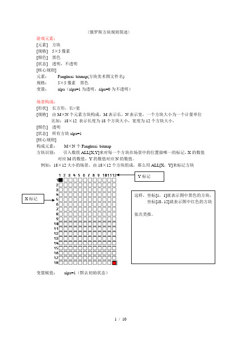 俄罗斯方块规则简述