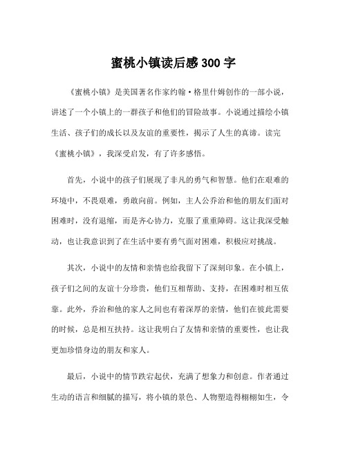 蜜桃小镇读后感300字