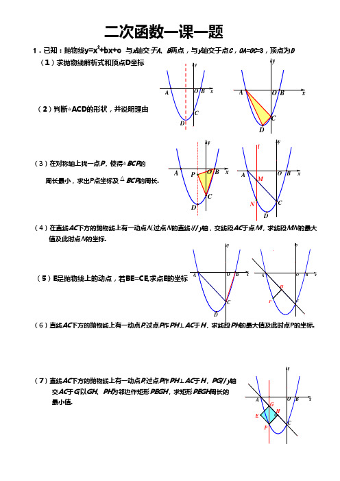 二次函数一课一题20问