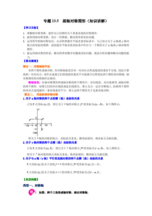 专题13.5 画轴对称图形(知识讲解)-2021-2022学年八年级数学上册基础知识专项讲练