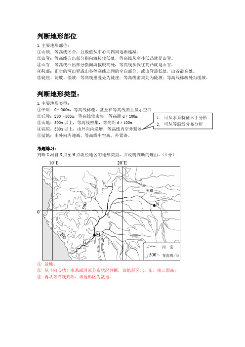 地形特征描述