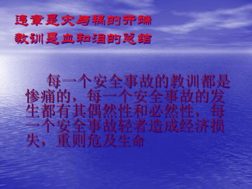 厂习惯性违章事故案例教材课件