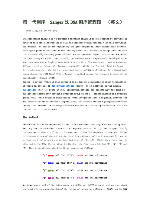 第一代基因测序流程(英语)