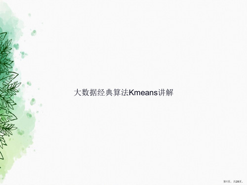 大数据经典算法Kmeans讲解讲课文档