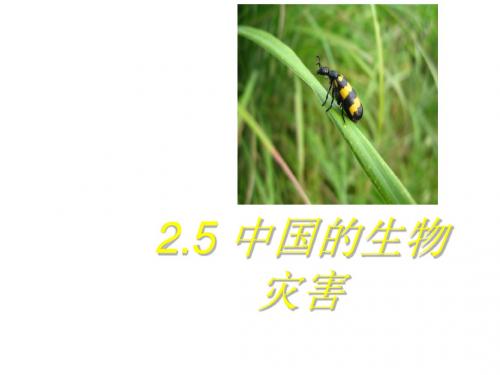 人教版高中地理选修五2.5《中国的生物灾害》课件(共33张PPT)