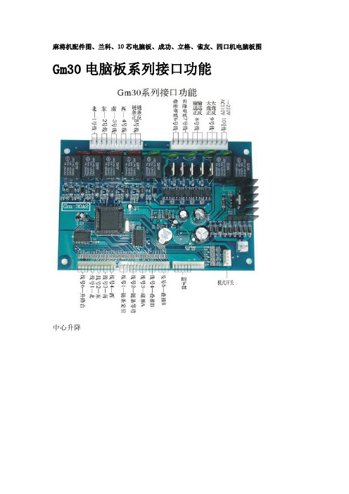 麻将机(四口)维修大全