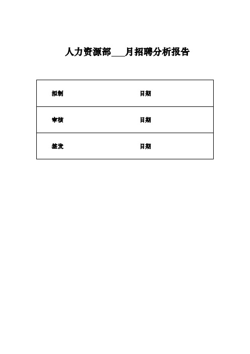 招聘分析报告(表格数据齐全)