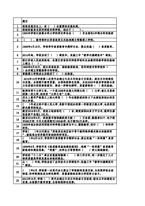 2017级新生入学教育考试题库汇总(发布)